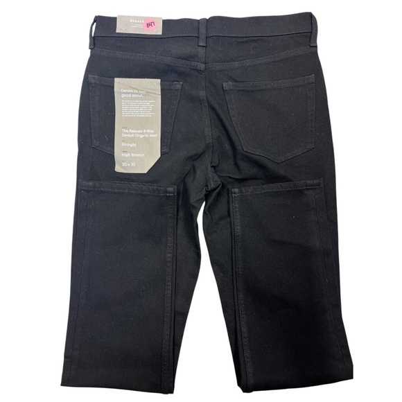 Everlane Uniform Jean The Relaxed 4 Way Stretch Organic Cotton Denim Black 30x32 - Picture 3 of 13
